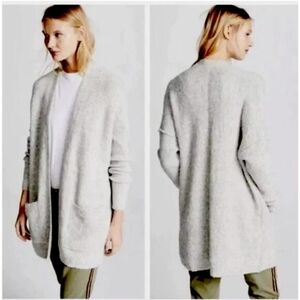 Free People Phantom Wool Blend Cardigan In Grey Size Women's Small